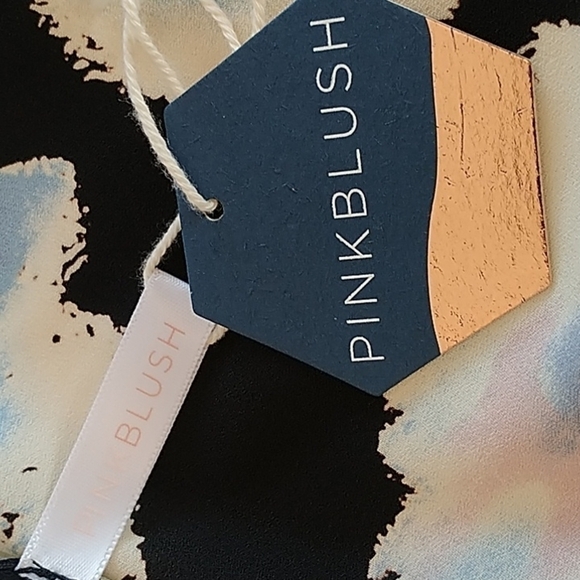 Pink Blush Black Floral Chiffon Maternity Vest S - Picture 9 of 10